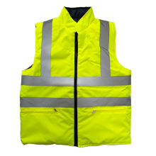 Cotton wadded reflective safety vest for winter